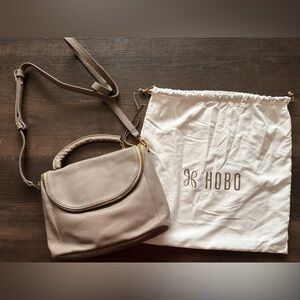 HOBO Taupe Leather Women's Hobo Bag